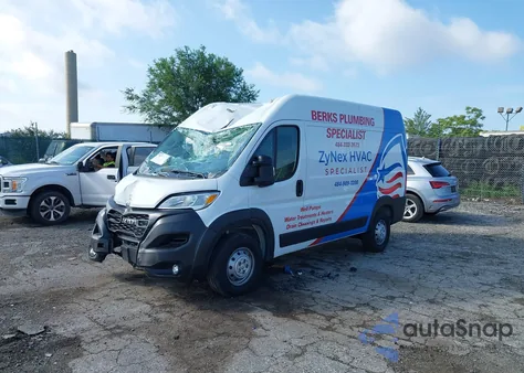 2023 Ram Promaster 2500 High Roof 136 Wb из США, поврежденный, VIN 3C6LRVCG8PE565968